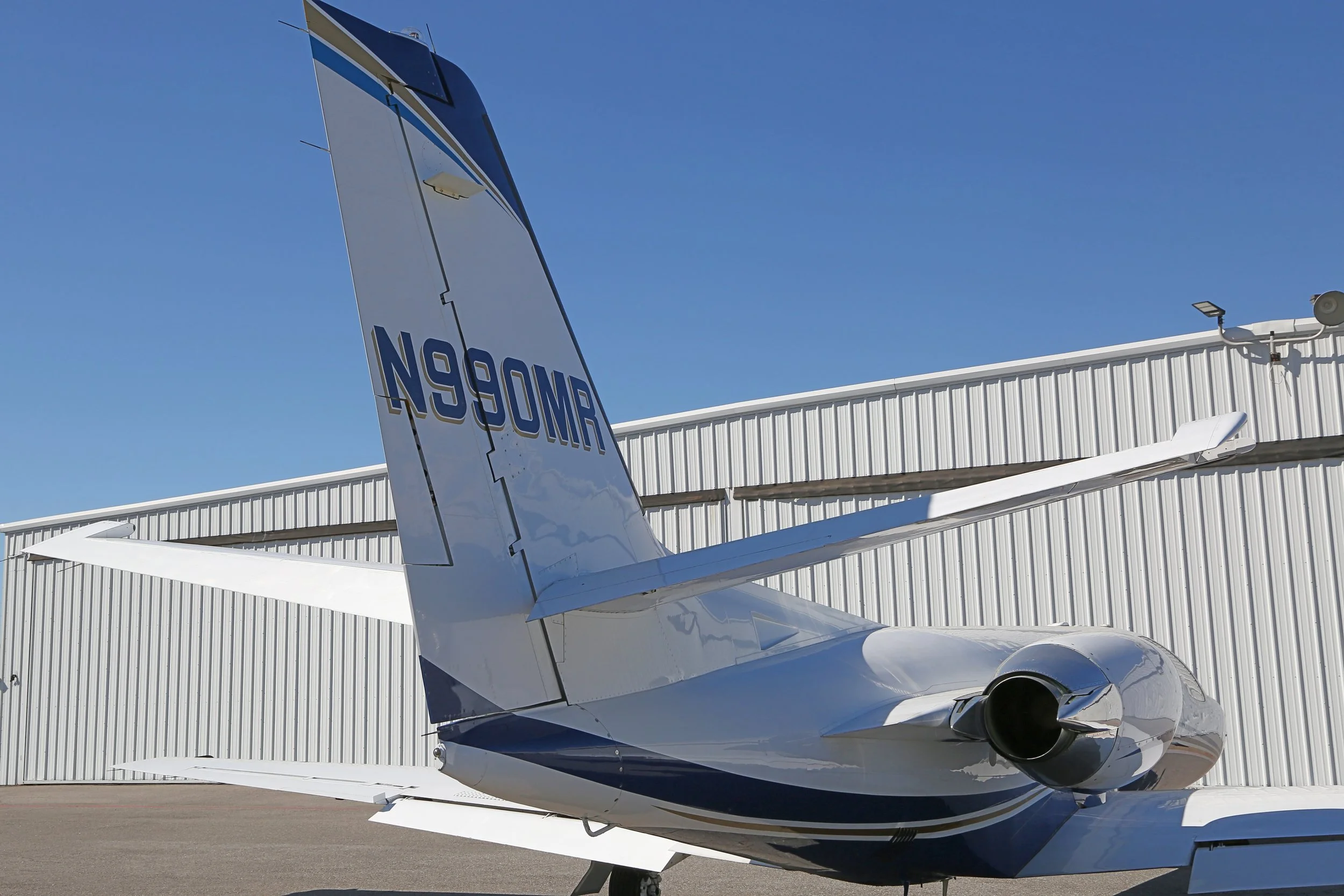 N990MR 1983 CESSNA CITATION II STARBOARD RUDER DETAIL 6.jpg
