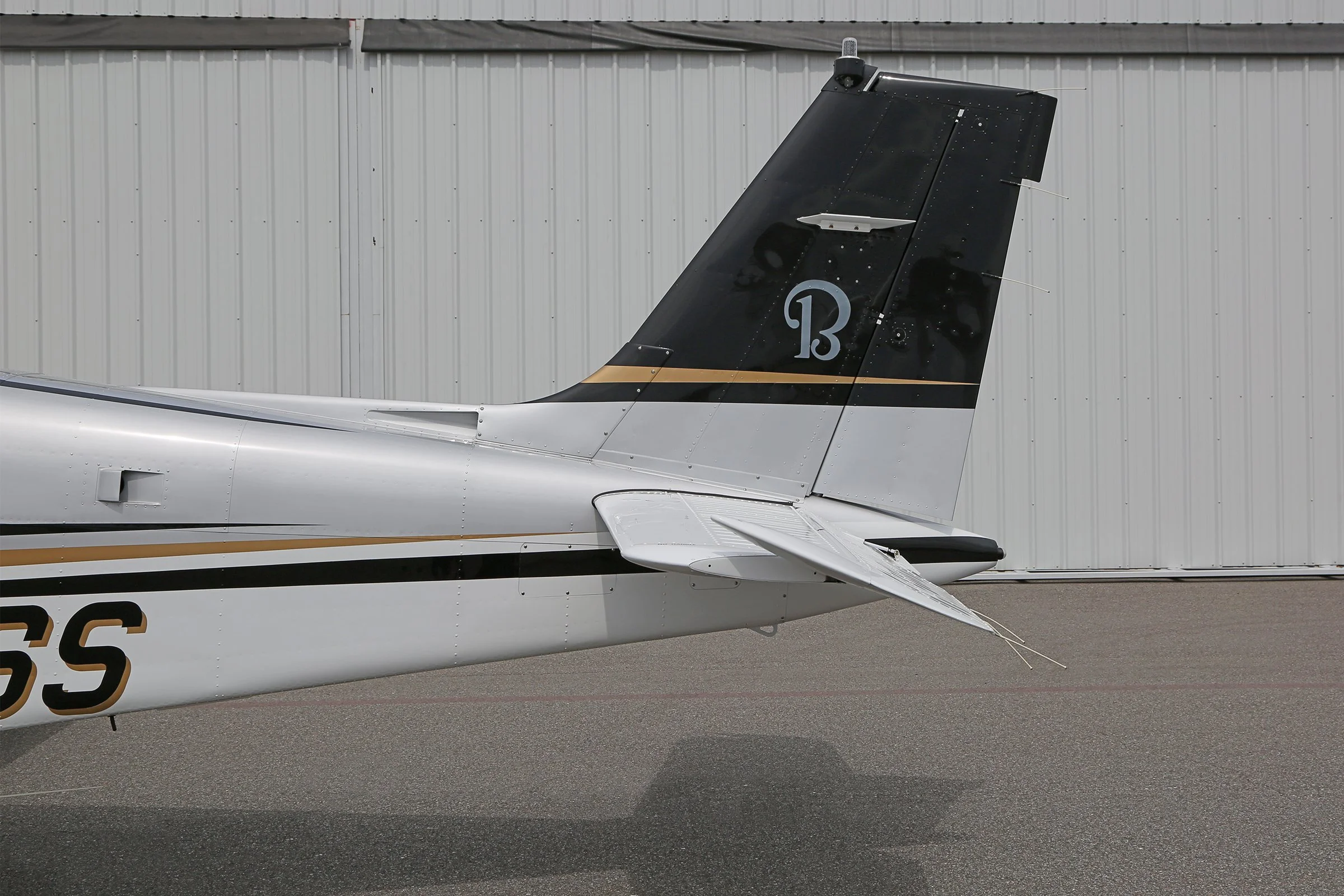 N436S SILVER and GOLD Bonanza Port Tail.jpg