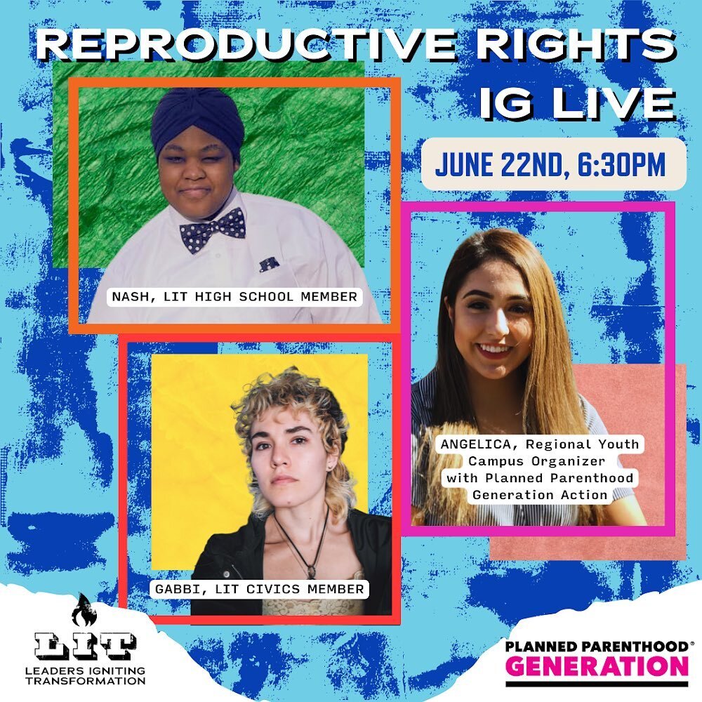 Over the past few weeks we have been clouded with misinformation regarding the state of Reproductive Rights all over the country. 🤥 It&rsquo;s an emotional and infuriating subject, let&rsquo;s talk about it! 🧡 We invite you to join us next week as 