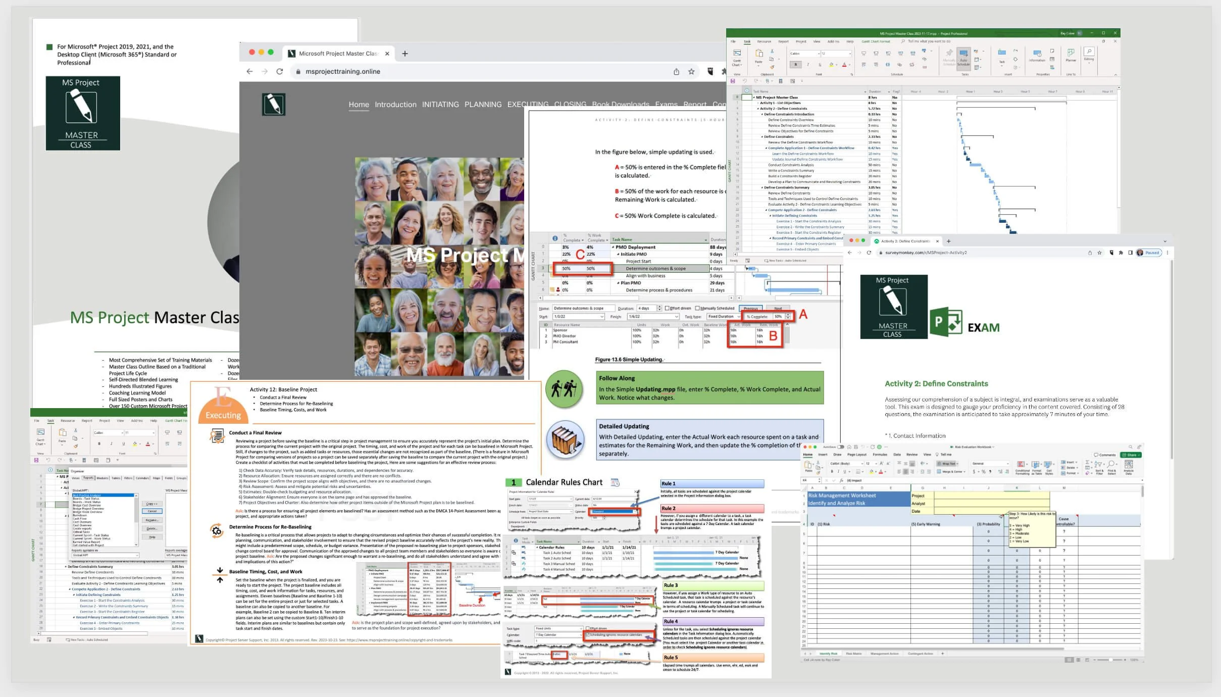 Composite illustration showing the Project MAP framework, an Activity Chapter, and an Activity Workspace.