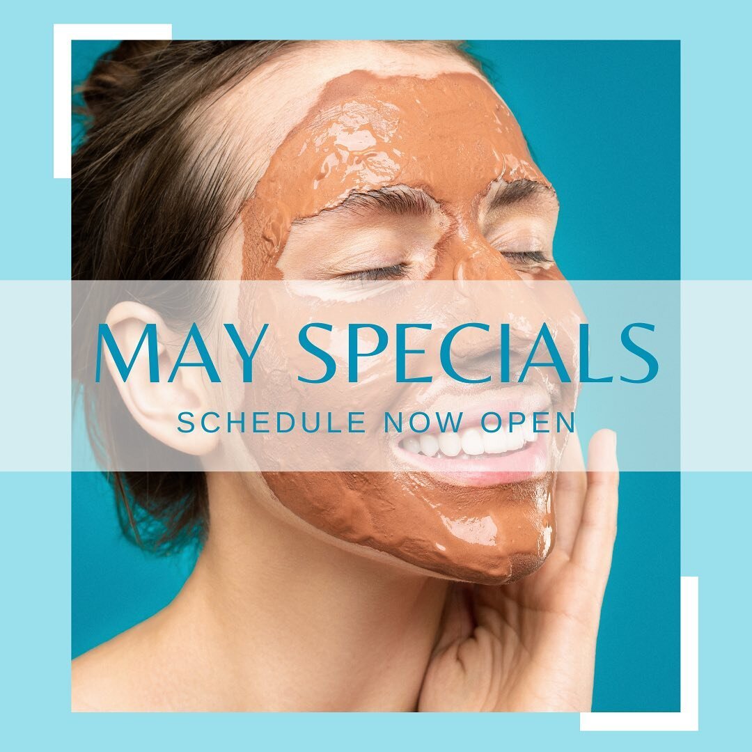 May specials are now available to book. As always they are valid for this month only! Happy scheduling everyone!