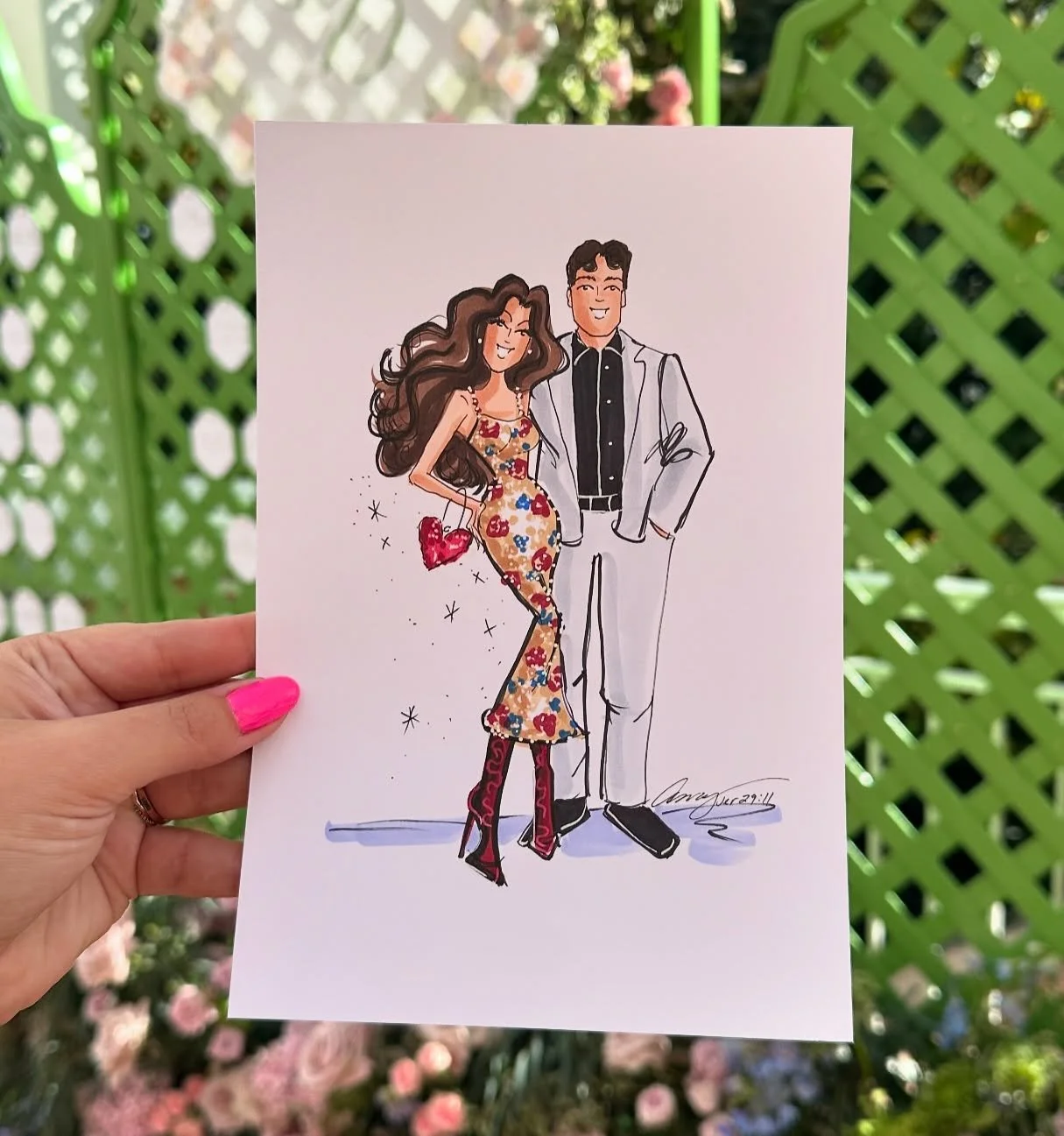 Had to illustrate Emily&rsquo;s gorgeous, welcome party look!