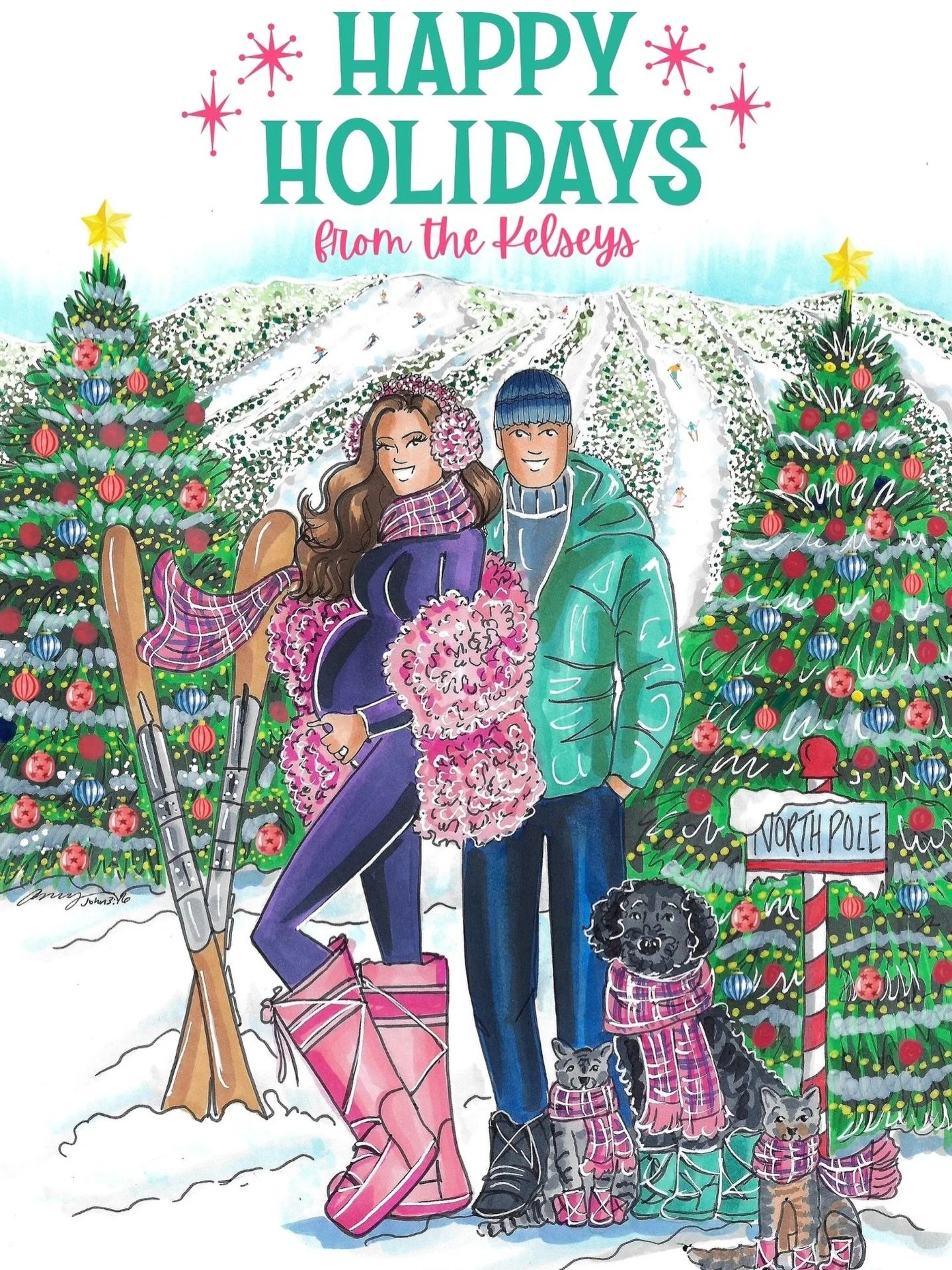 Another year creating Christmas cards for my amazing clients! Excited to celebrate the newest member of the family this year @amgrimes06