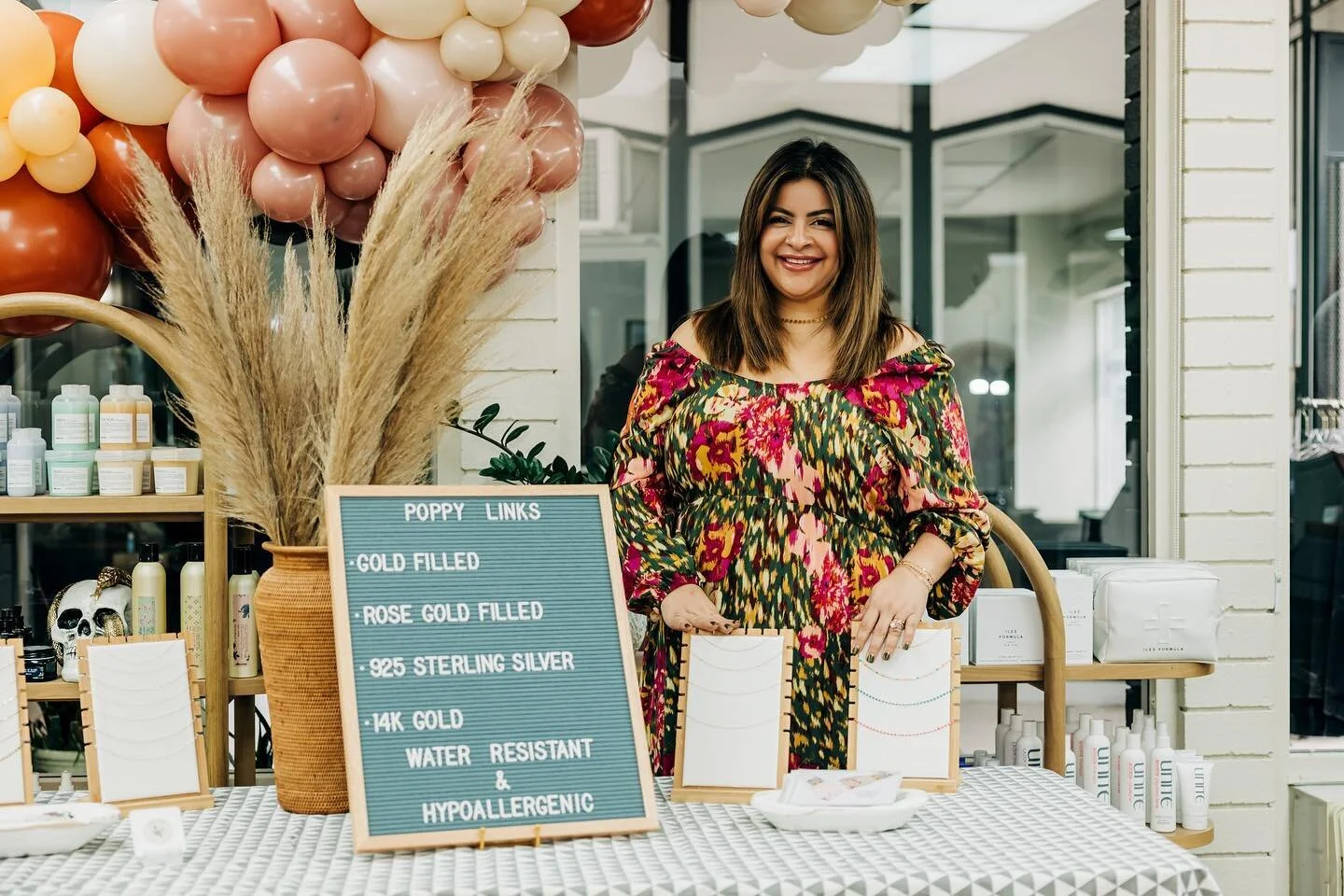 We are excited to share our new service. @poppylinks.jewelry is a custom jewelry experience. 
We offer bracelets, anklets and necklaces.
This hot new trend is so fun and a great way to wear long lasting pieces. To learn more about this ask your styli