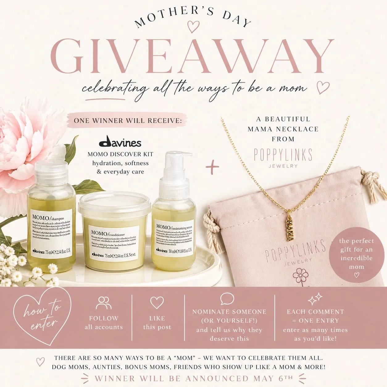 🌸 MOTHER&rsquo;S DAY GIVEAWAY 🤍

We&rsquo;ve teamed up with @poppylinks.jewelry to celebrate all the incredible women who show up with love, care, and strength every day ✨

Because there are so many ways to be a &ldquo;mom&rdquo; 🤍
Whether it&rsqu