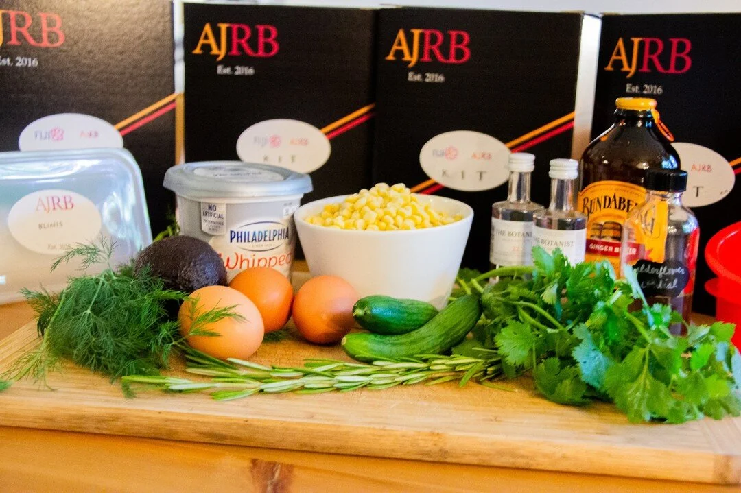 We hosted an incredible event on Wednesday with the FIJI Water Team!  Together we all made a pretty spectacular spread including The Ginvincible Cocktail, Blinis Two Ways (Smoked Salmon and Avocado Corn), and Butter Cake.

If you're looking to put on