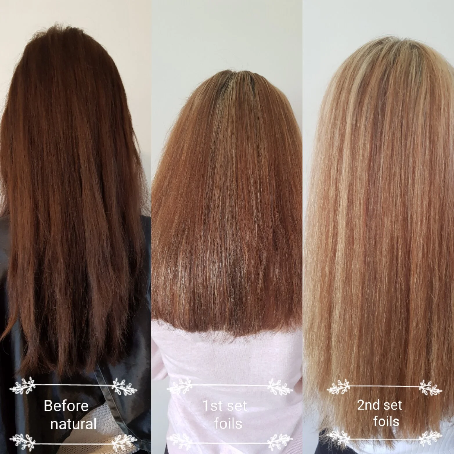 Gradual lightening process for colour correction maintaining healthy hair