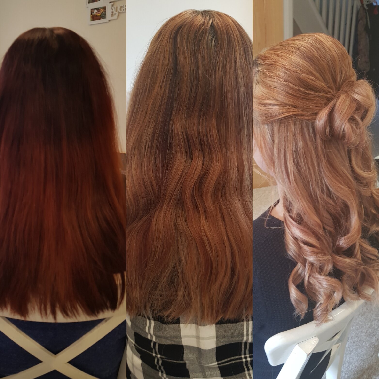 Gradual colour correction from dark red 
