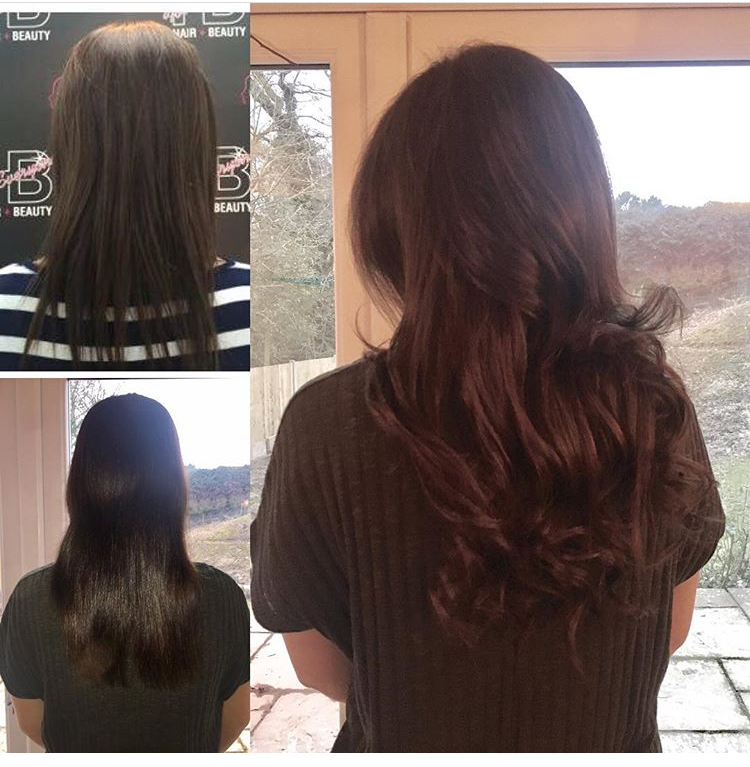 Easilocks application 100 strands 18" chocolate brown 