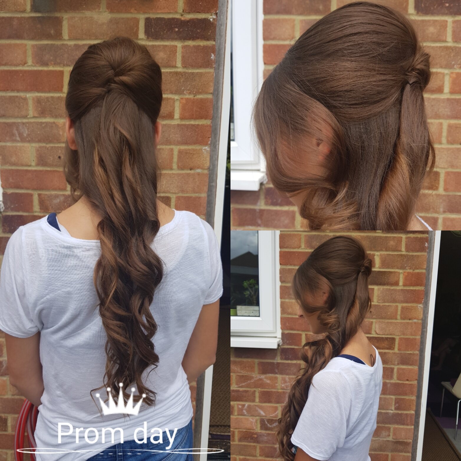 half up half down prom hair 
