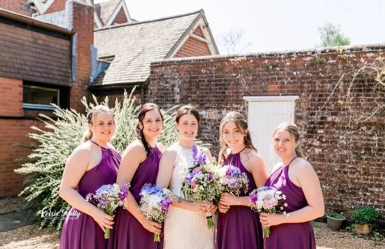 bride and her bridesmaids