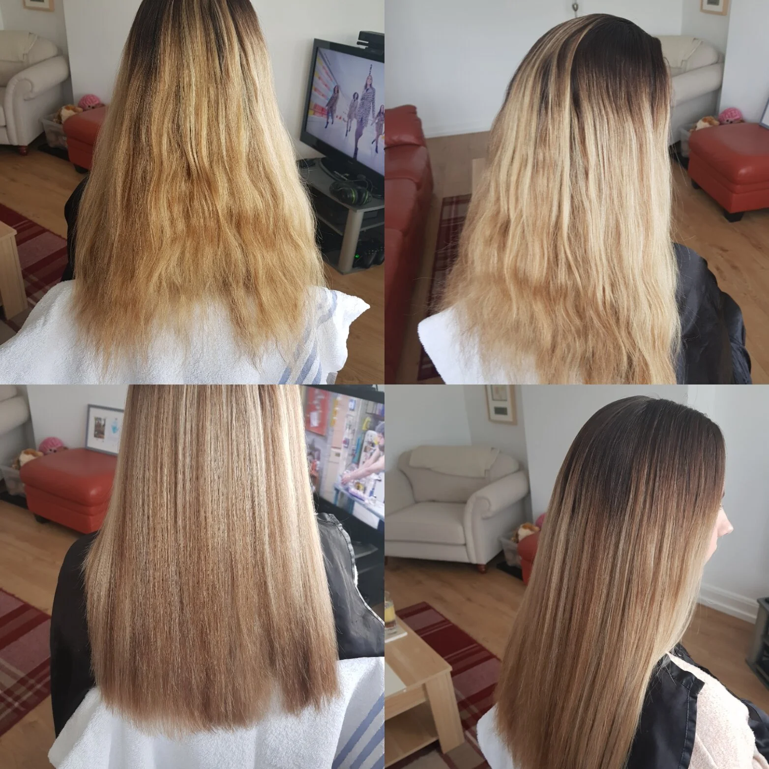 refresh colour, cut and blowdry 