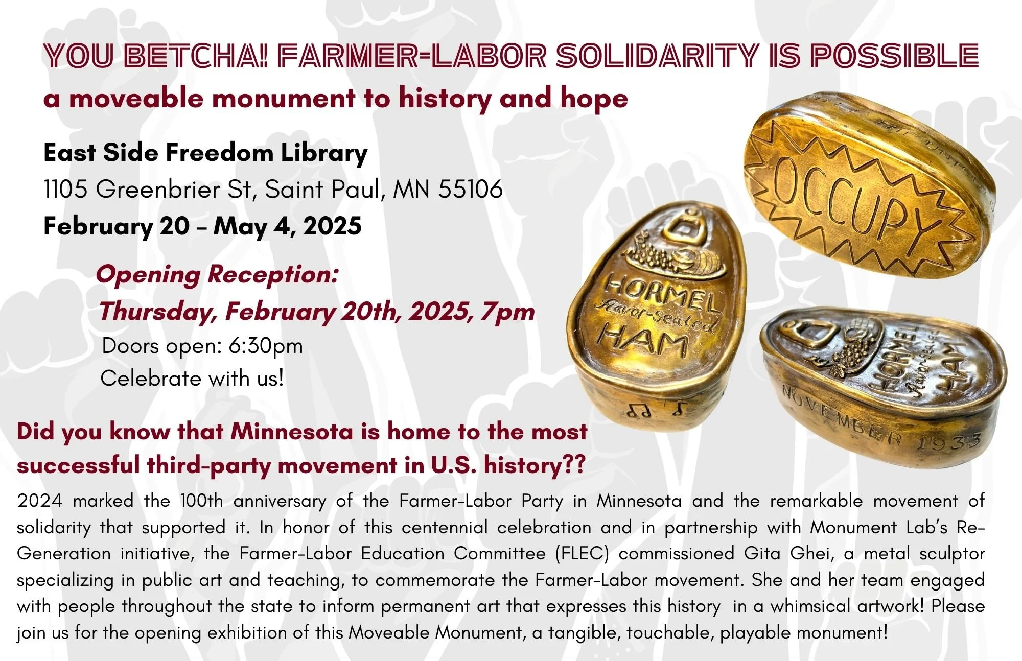 East Side Freedom Library opening invite