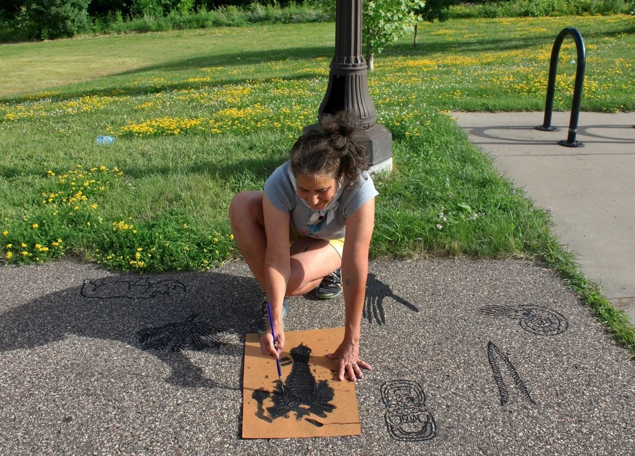 me printing at Trout Brook Nature Sanctuary