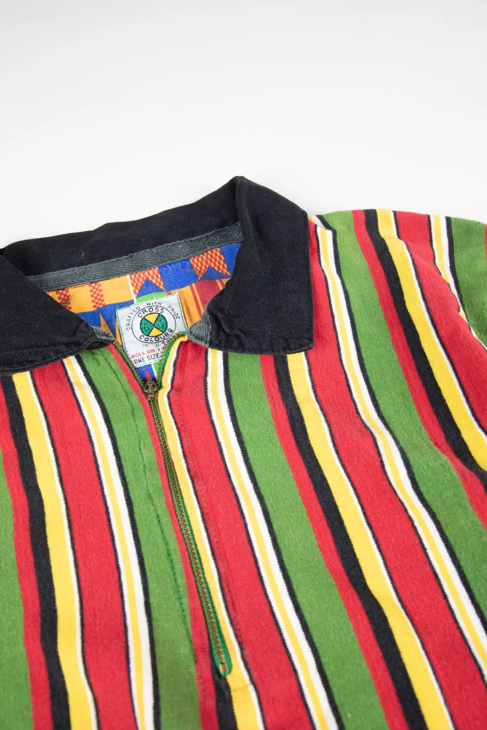 Vintage Cross Colours Zip Up Longsleeve Tee — HAUS OF VAIN