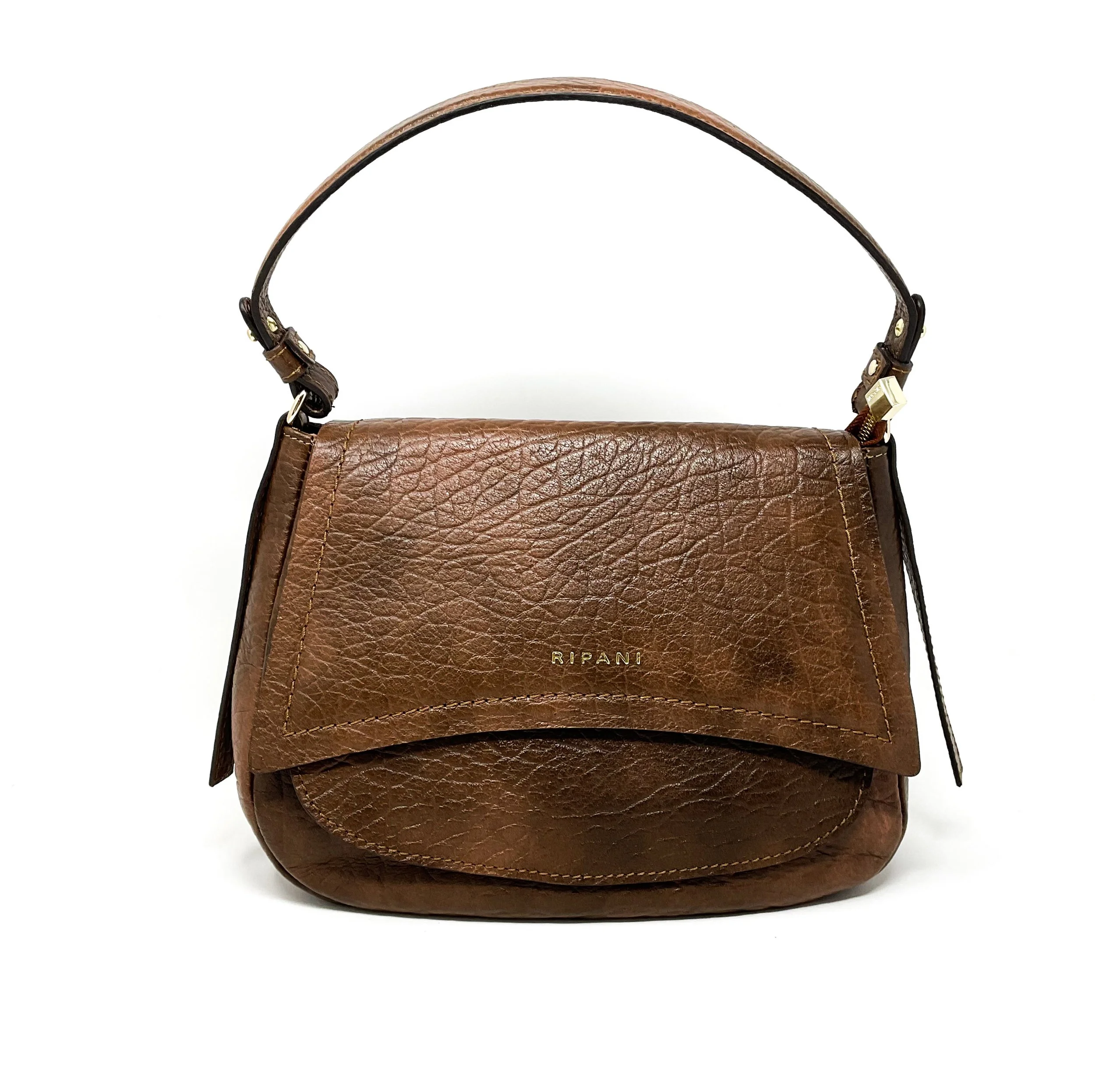 Metropolitan Shoulder Bag in Elephant-Effect Leather