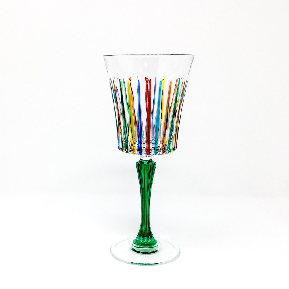 Timeless Murano Wine Glass, 10 oz - Made in Venice  Poppi Italian Leather