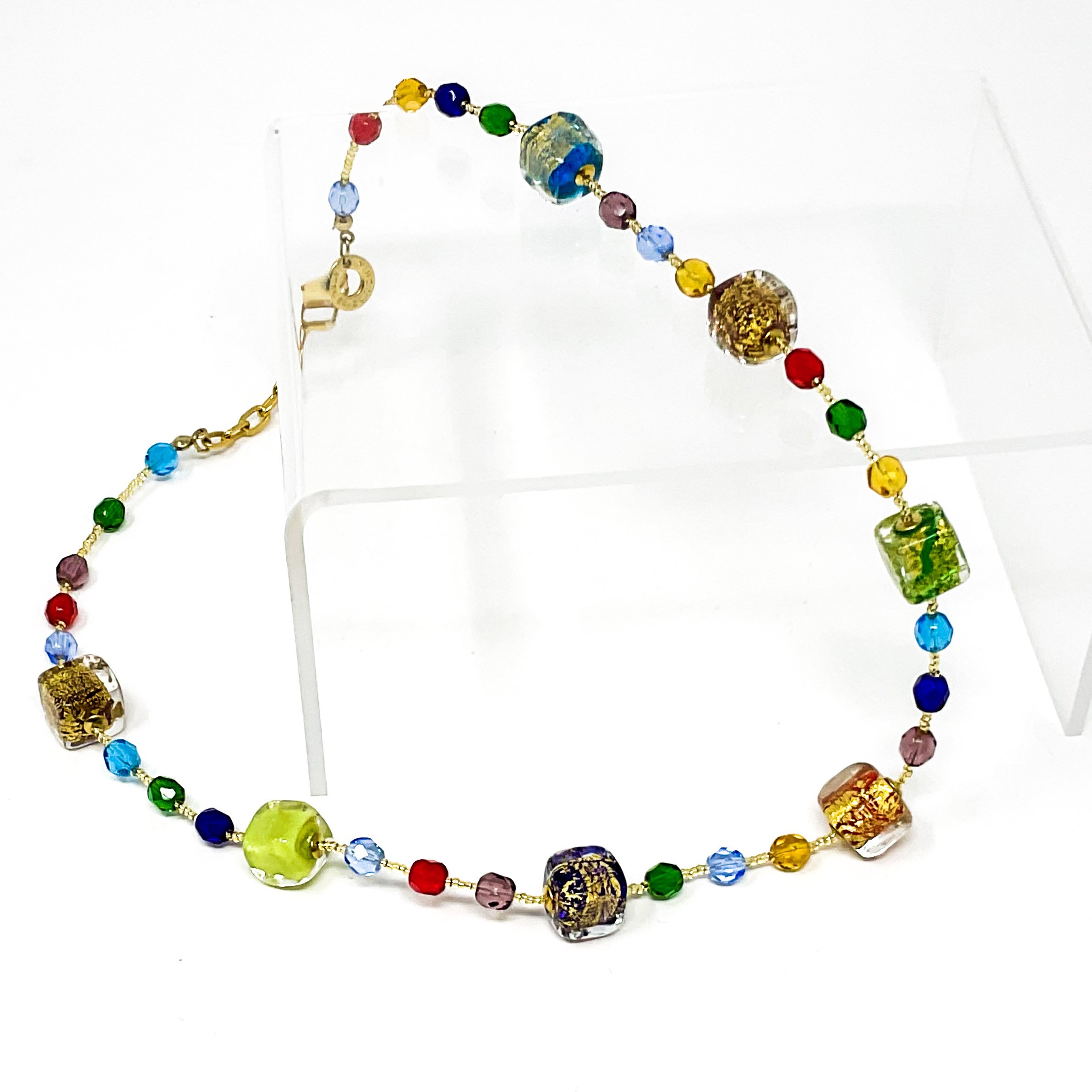 Murano Glass Necklace and Earrings Sets | Murano Glass Millefiori Necklace  and Earrings Jewelry Set - Multicolor