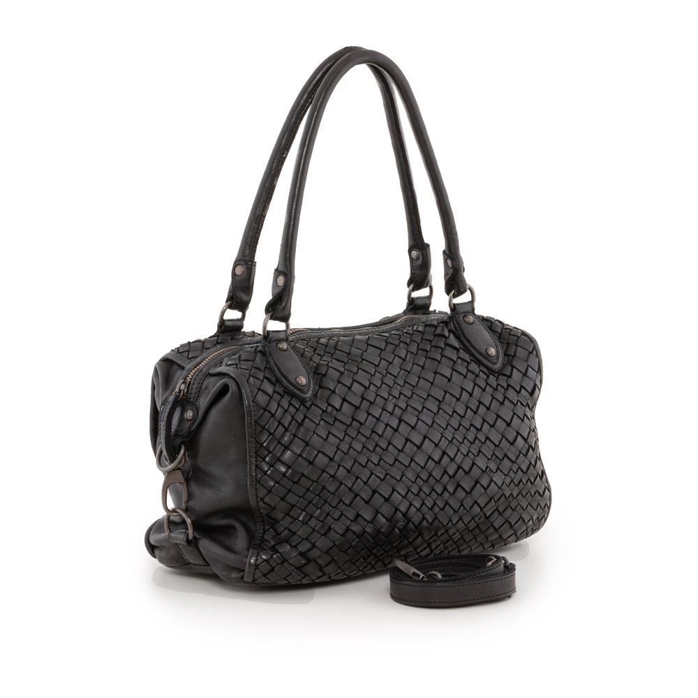 Made In Italy Leather Woven Hobo, Handbags