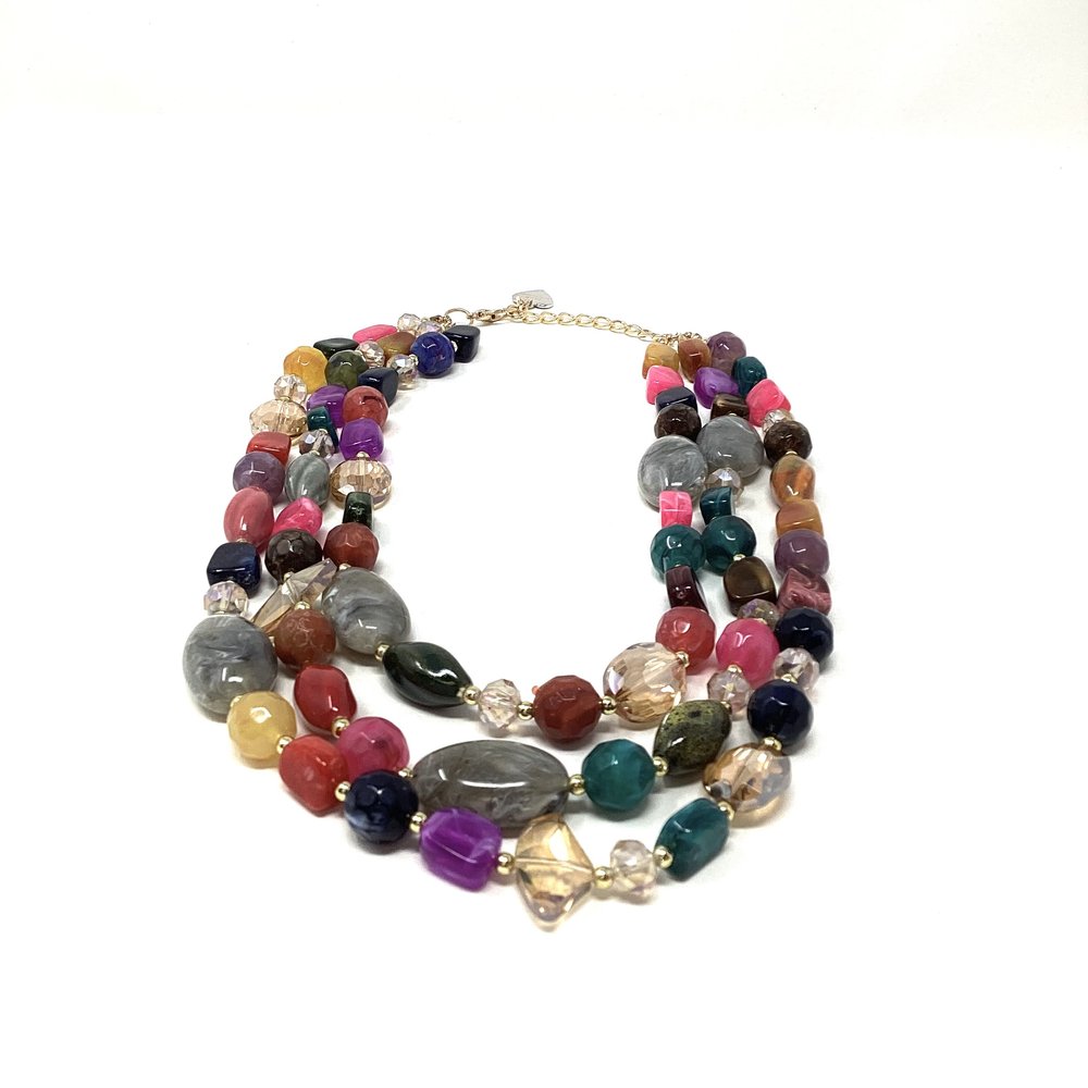 Murano Glass Bead Necklace - Made on the Island of Murano — Poppi Italian  Leather