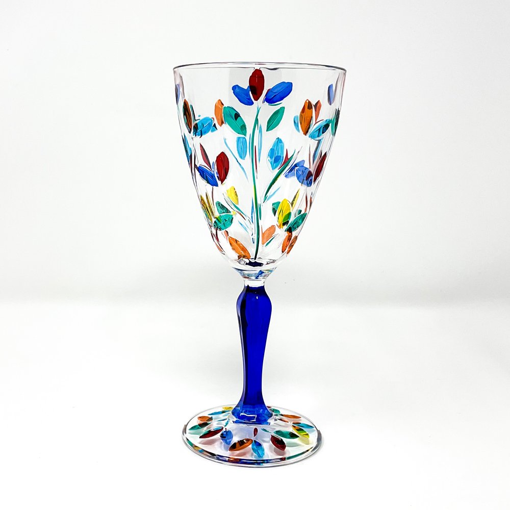 Venezia 10oz Blue Acrylic Wine Glasses, Stemware