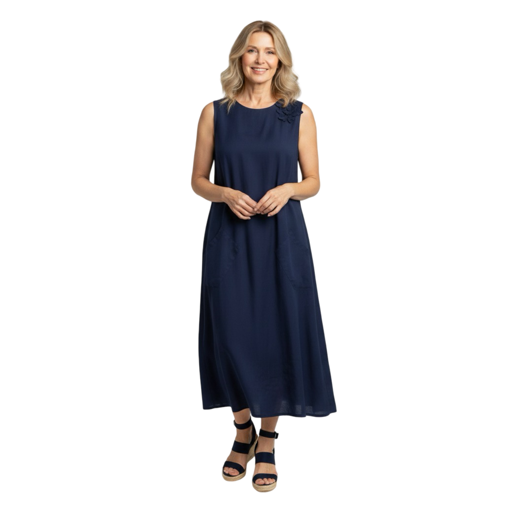 Sleeveless Linen Dress