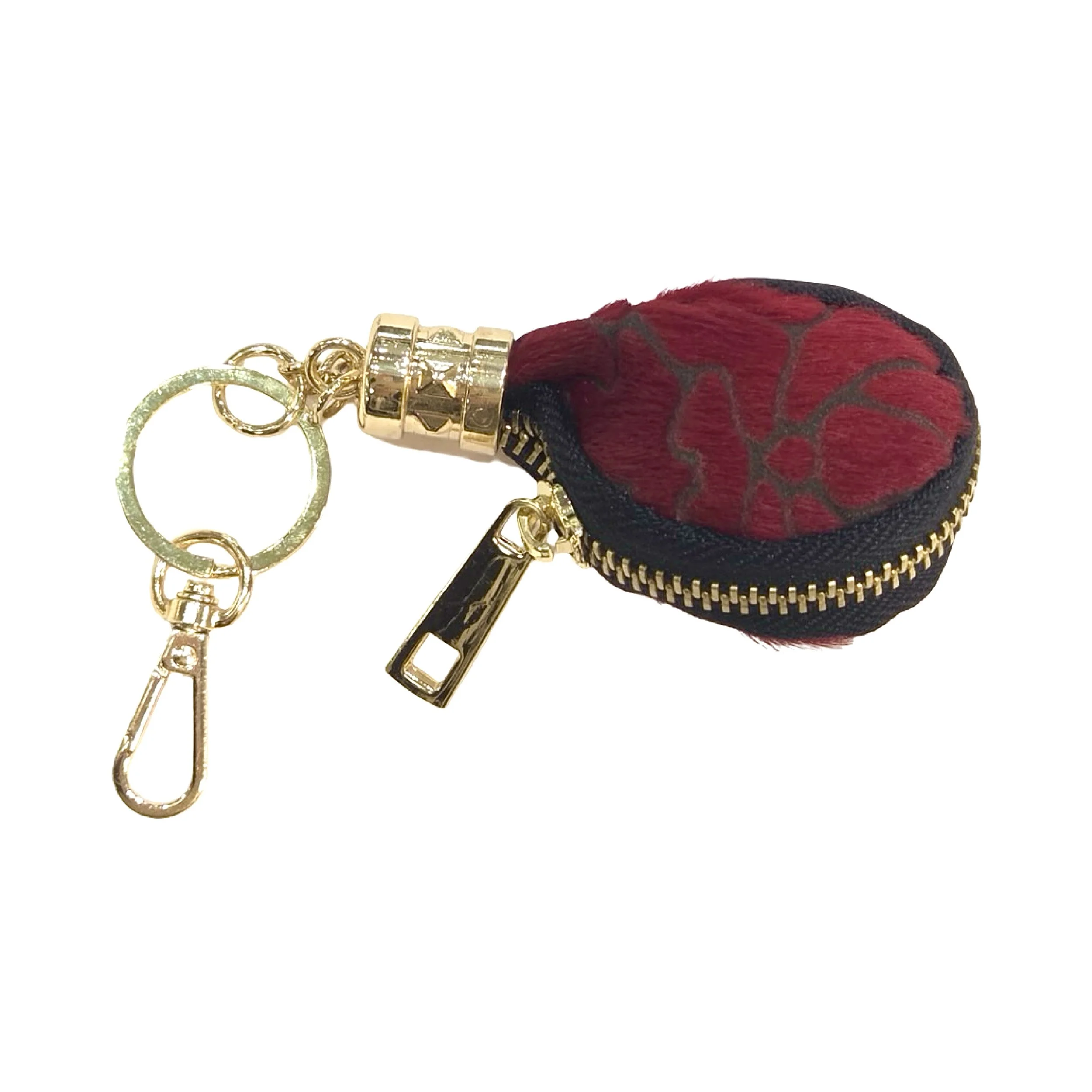 Cowhide Leather Charm Keychain
