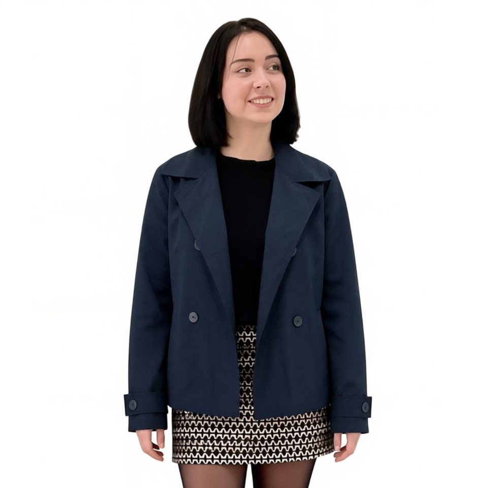 Classic Peacoat Spring Wind Jacket