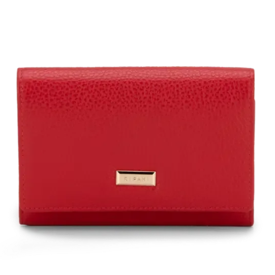 Medium-Sized tri-fold Wallet in Pebbled Leather for women