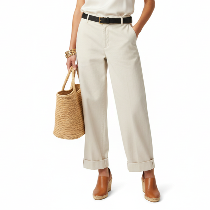 High-Rise Loose Barrel Pant
