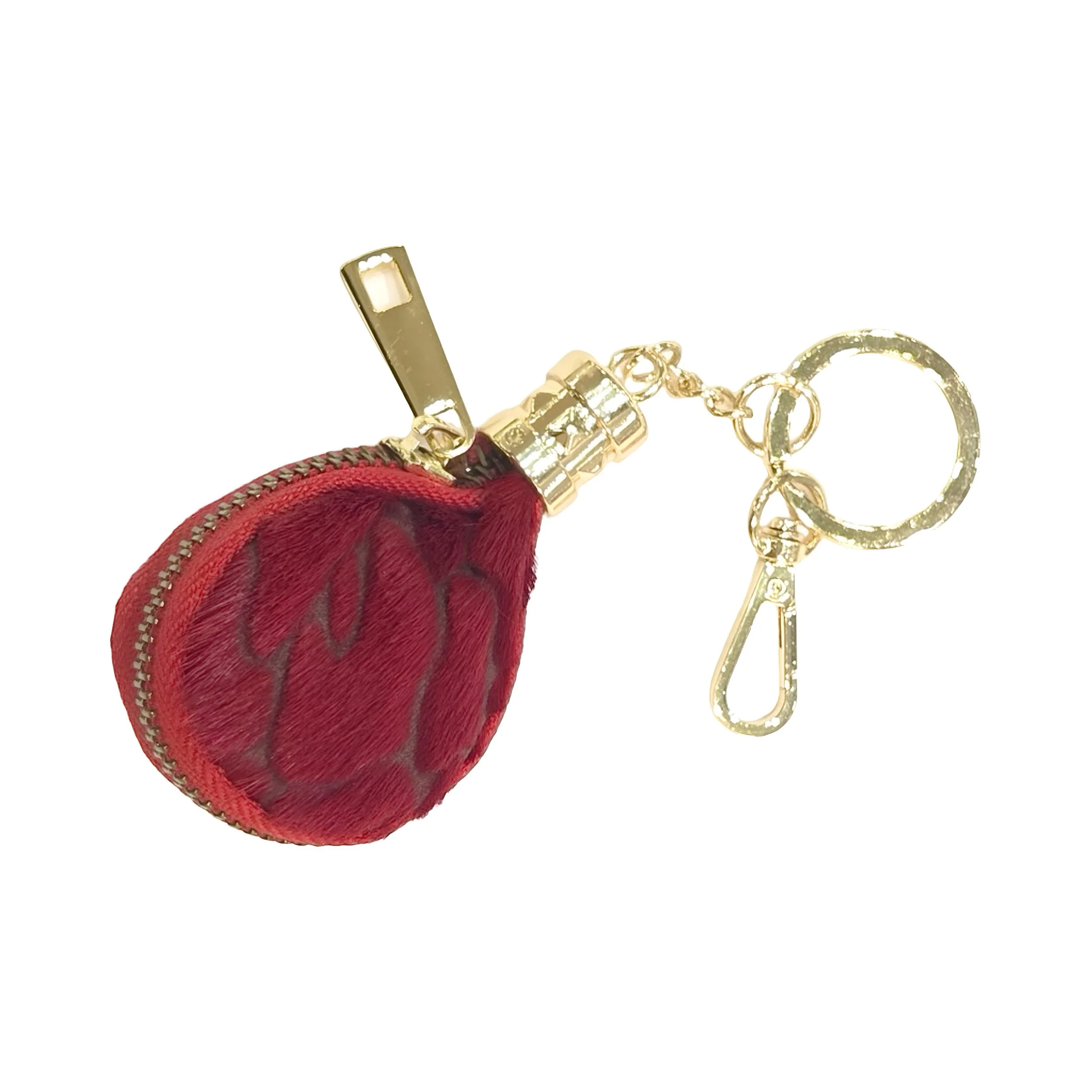 Cowhide Leather Charm Keychain