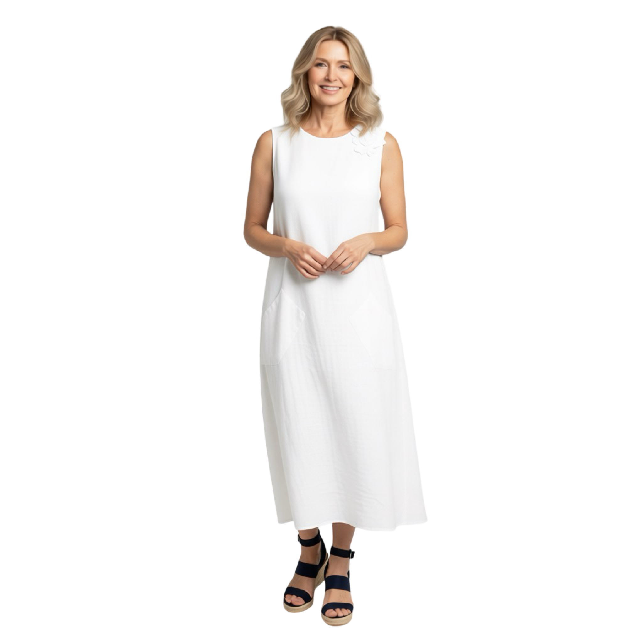 Sleeveless Linen Dress