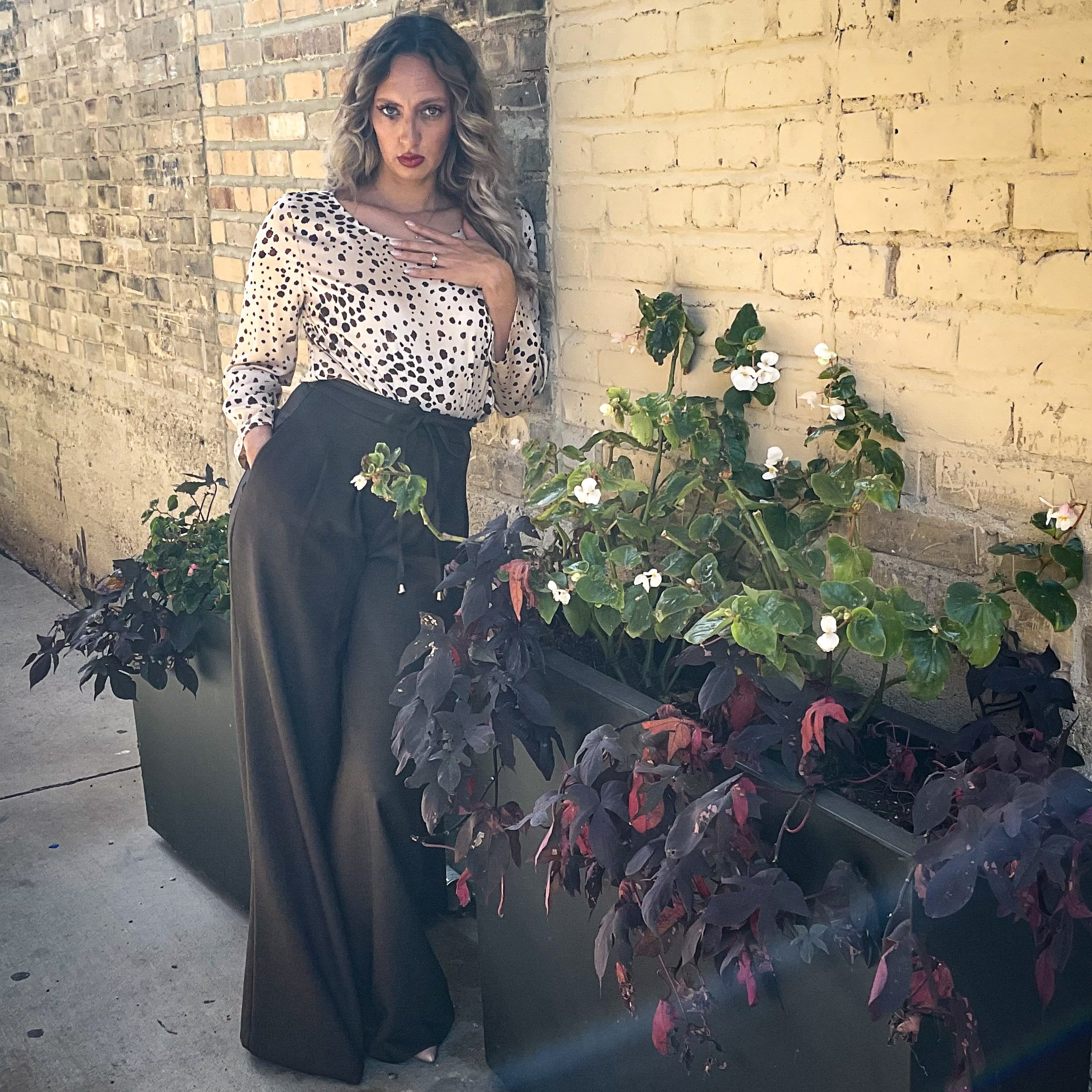 Wide-Leg Trouser with Soft Flowy Pleats