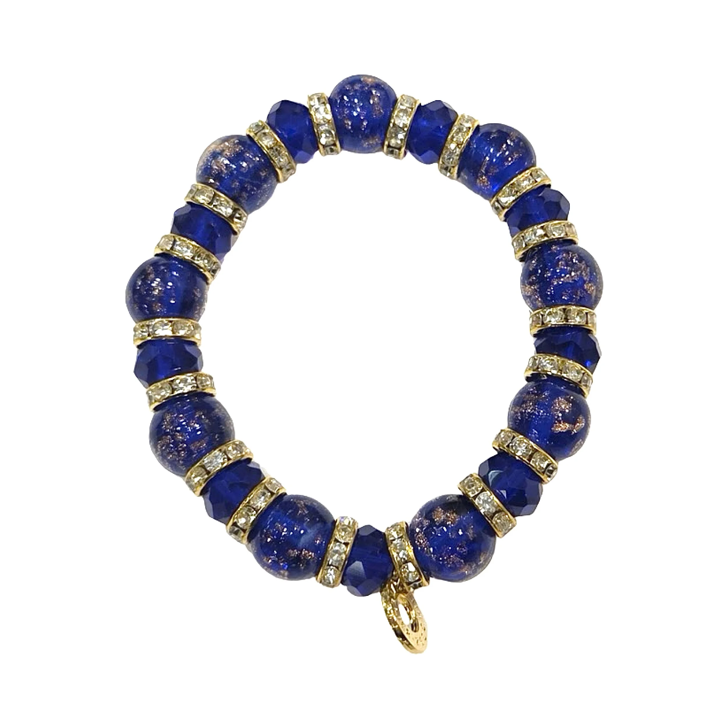 Hand Blown Glass Bead Bracelet - Made in Murano