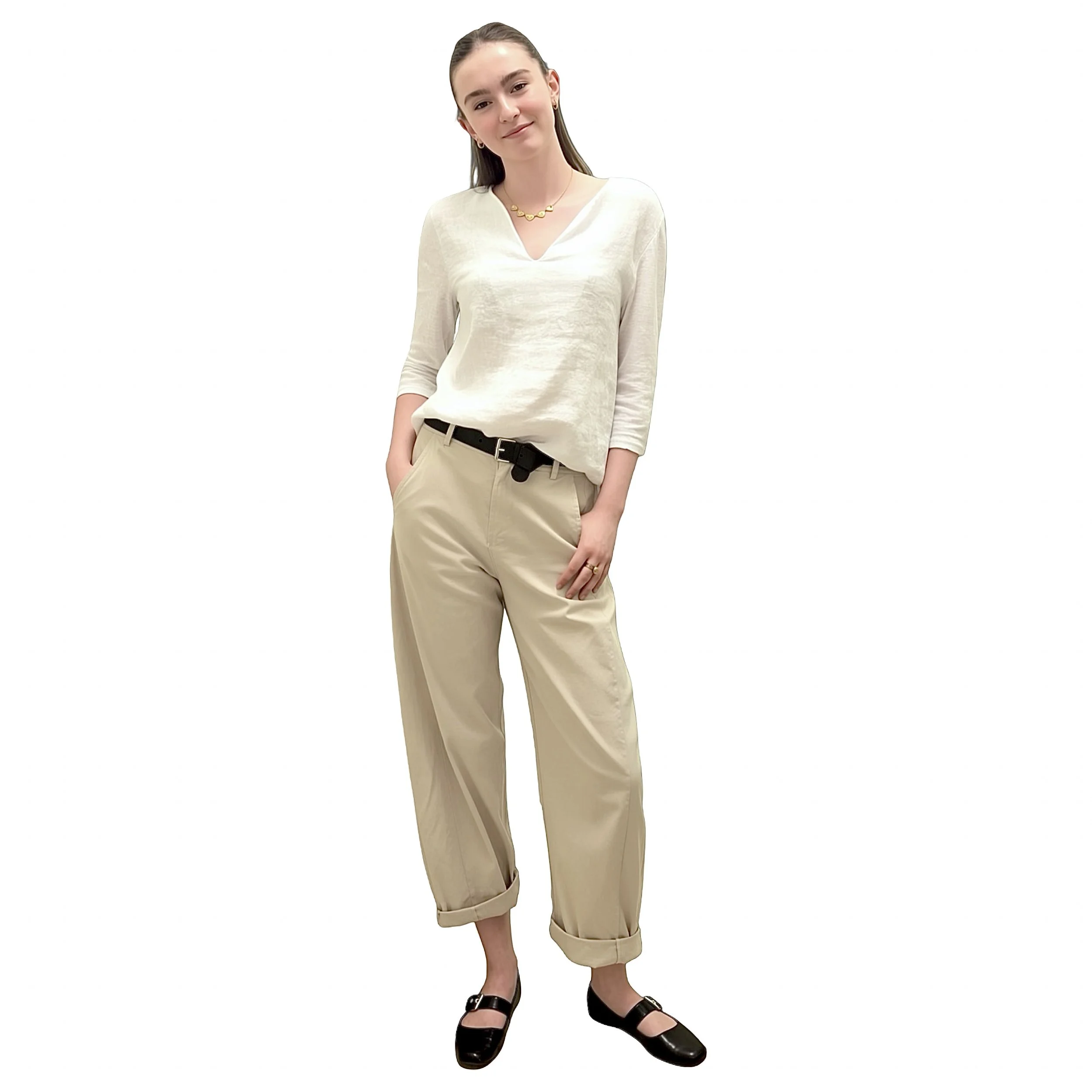 High-Rise Loose Barrel Pant