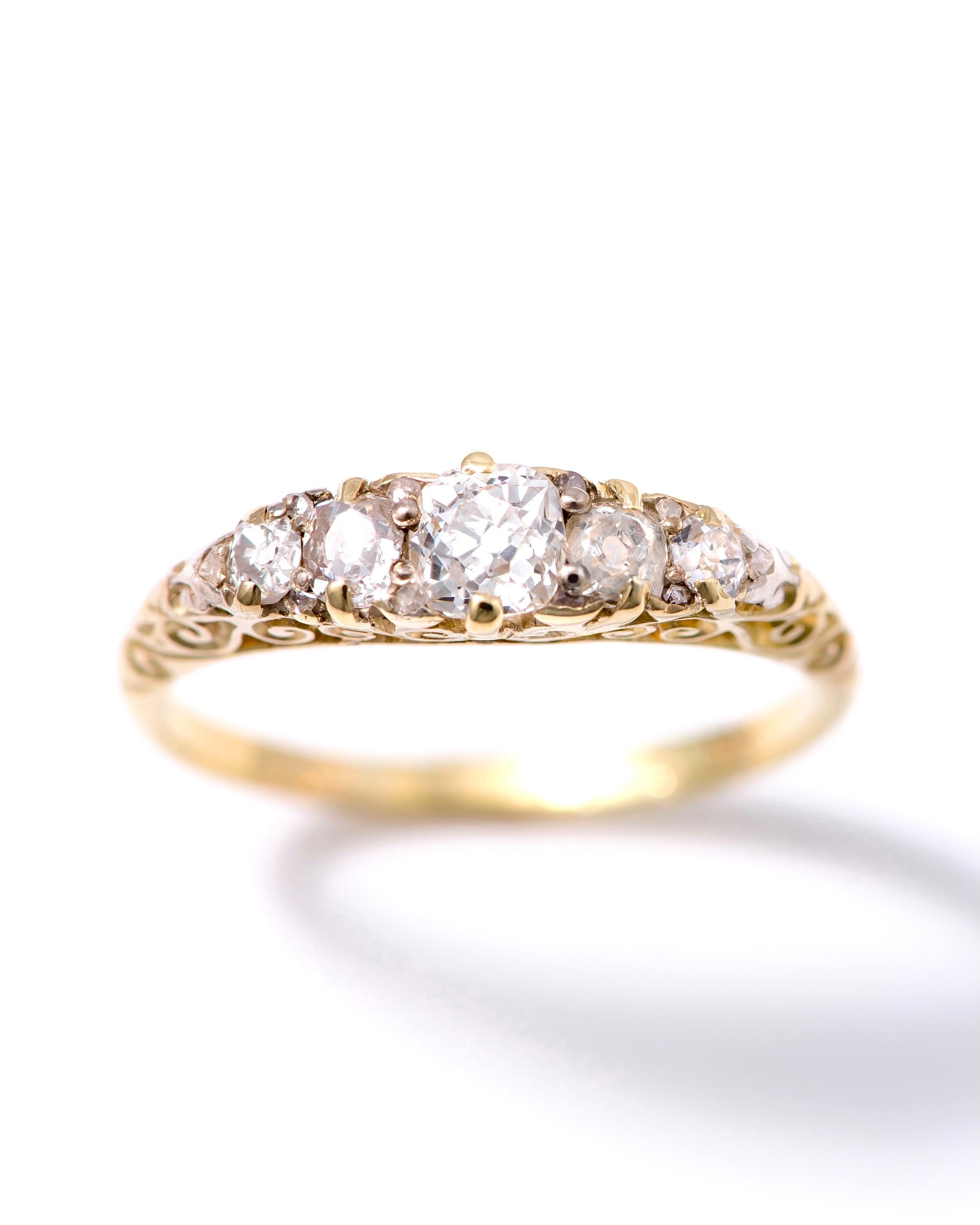 Victorian Half Hoop Diamond Ring&lt;em&gt;£1590&lt;/em&gt;