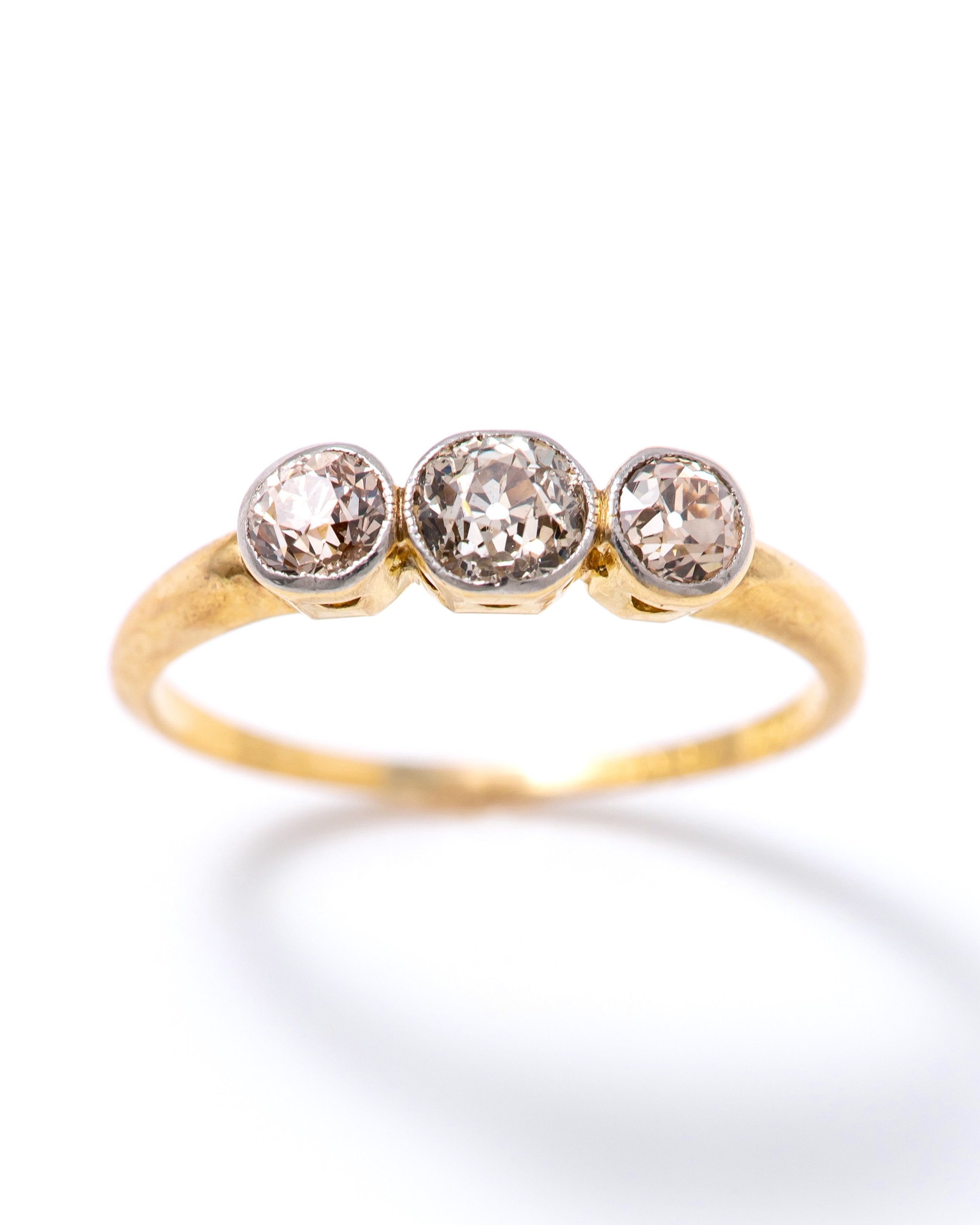 Champagne Diamond Trilogy Ring&lt;em&gt;£1150&lt;/em&gt;