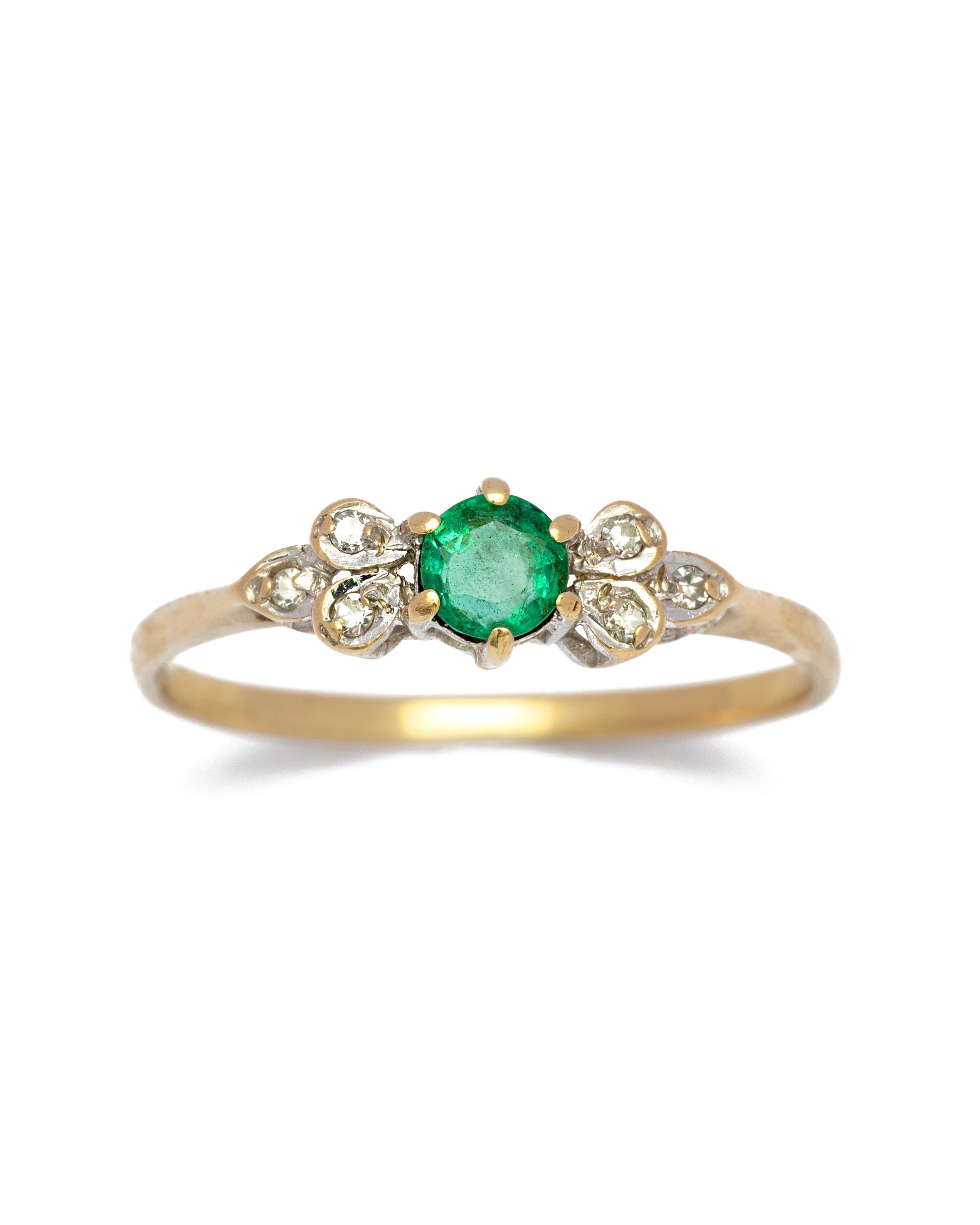 Emerald &amp; Diamond Accent Ring&lt;em&gt;£235&lt;/em&gt;