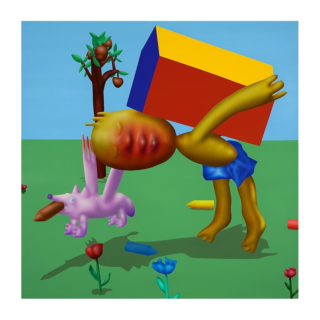 Cultivarte Laredo is honored to present the artwork of Josias Figueirido. @josiasfigueirido
Piri the Dreamer and Flying Coyote in the Garden #12 (Piri el Soñador y Coyote Volador en el jardín #12), acrylic on canvas / acrílico