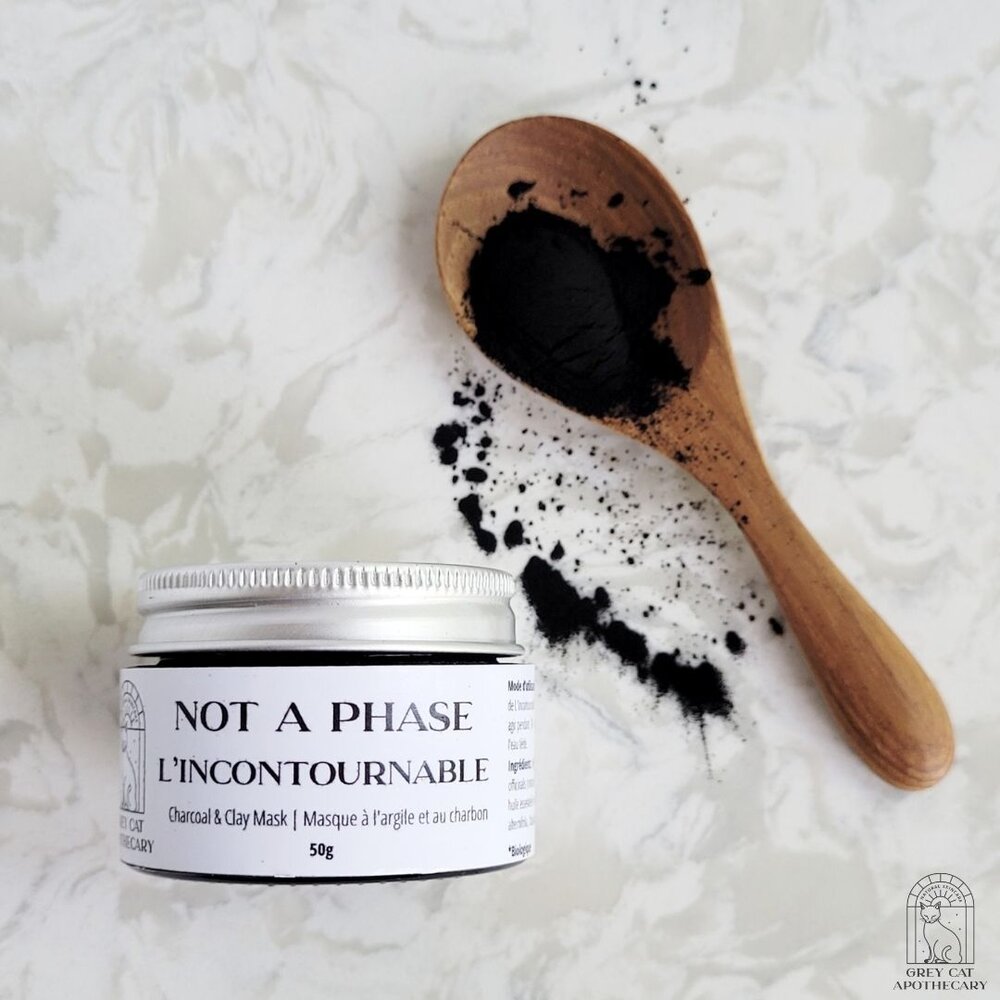 Want soft, clear skin? 

Try our Not A Phase mask with charcoal and clay.

#greycatapothecary #naturalskincare #charcoalmask