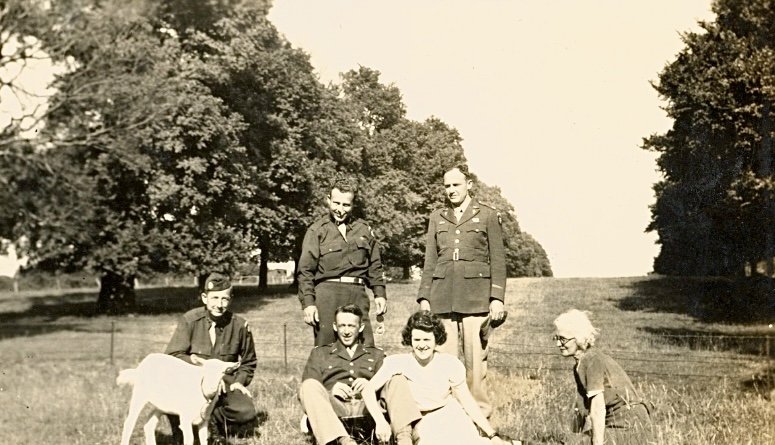 Standing Capt. Andrew Hawkins, Capt. William Reid (L-R); seated (L-R)  Capt. Frantz Johnson, Capt. Robert Cargile &amp; friends.