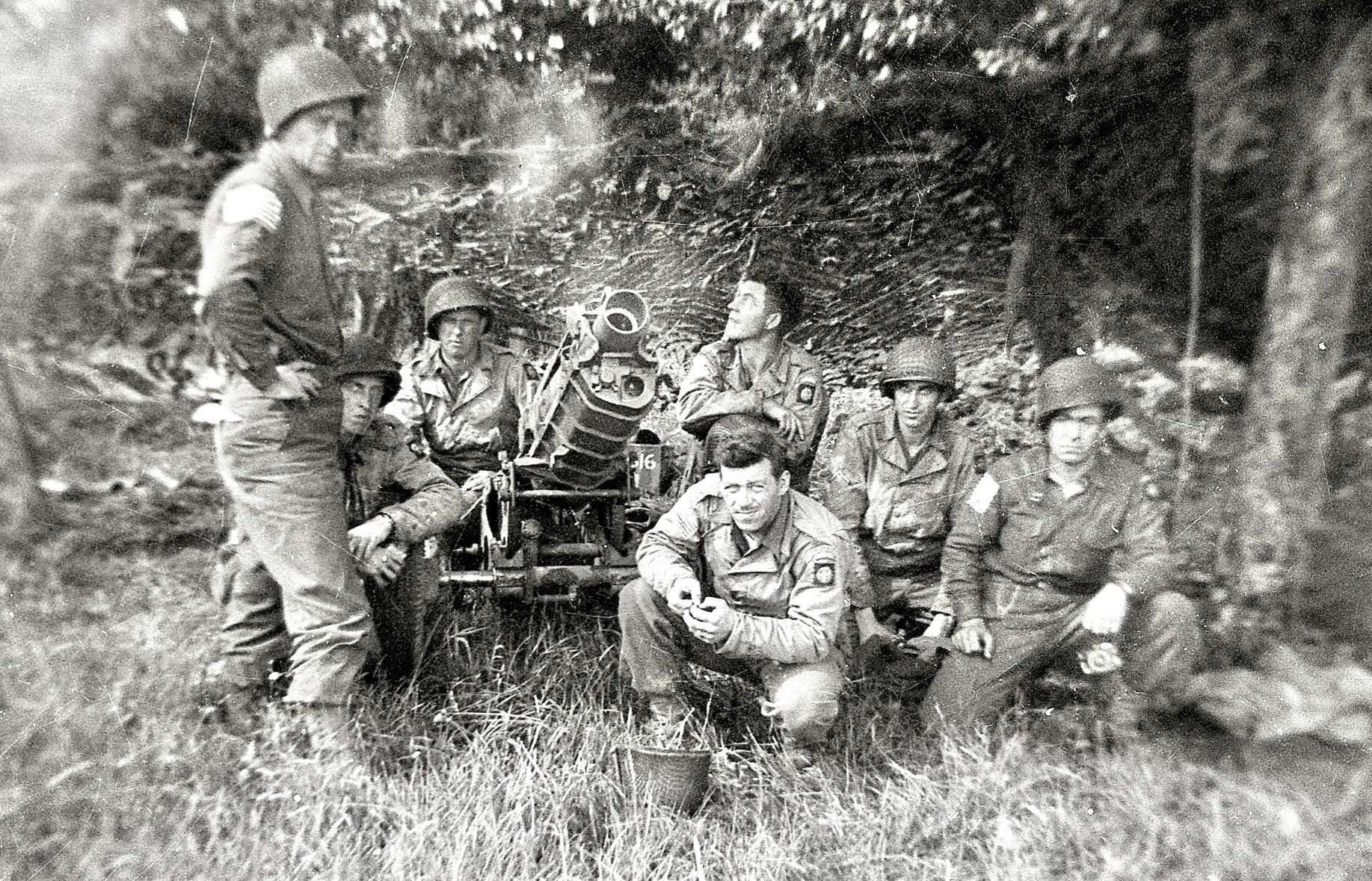 Raymond Stabenow - seated 2nd from right - Normandy