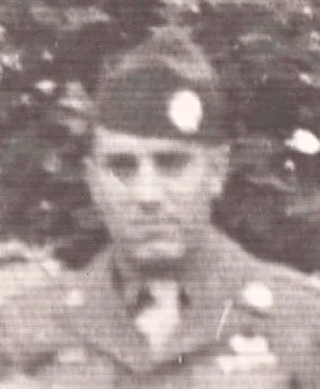 Charles Ippolito - HQ Battery 319th Glider Field Artillery Battalion group photo - France - June 1945