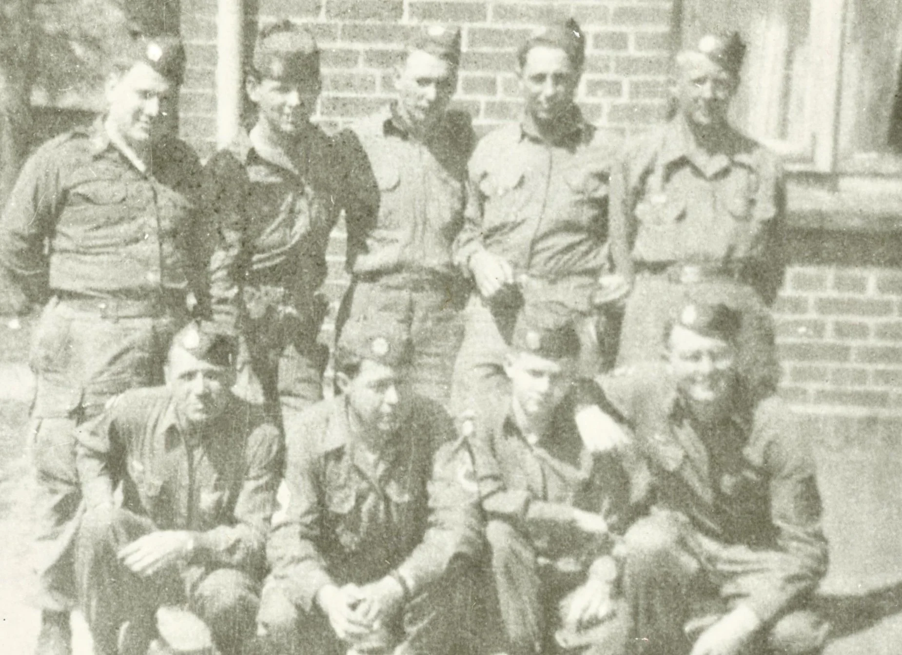 PFC Edwin Webb  ( standing far right)
