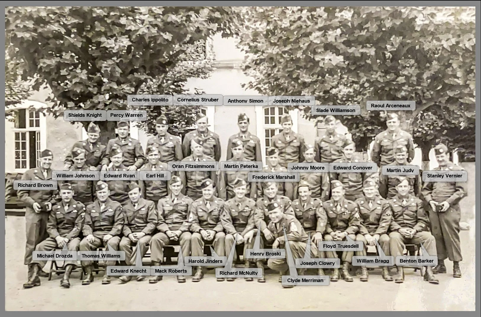 Group HQ-Battery photo - Epinal, France - July 1945