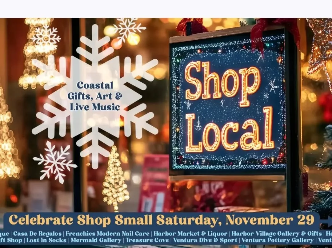 Today is Shop Small Saturday❄️Support your Local Businesses🎁Great Shopping, Free Parking, Food, Fun Events and Entertainment at the Ventura Harbor☃️

#shoplocal #shopsmall #gifts #beach #christmas #holidays #cozy #swimwear