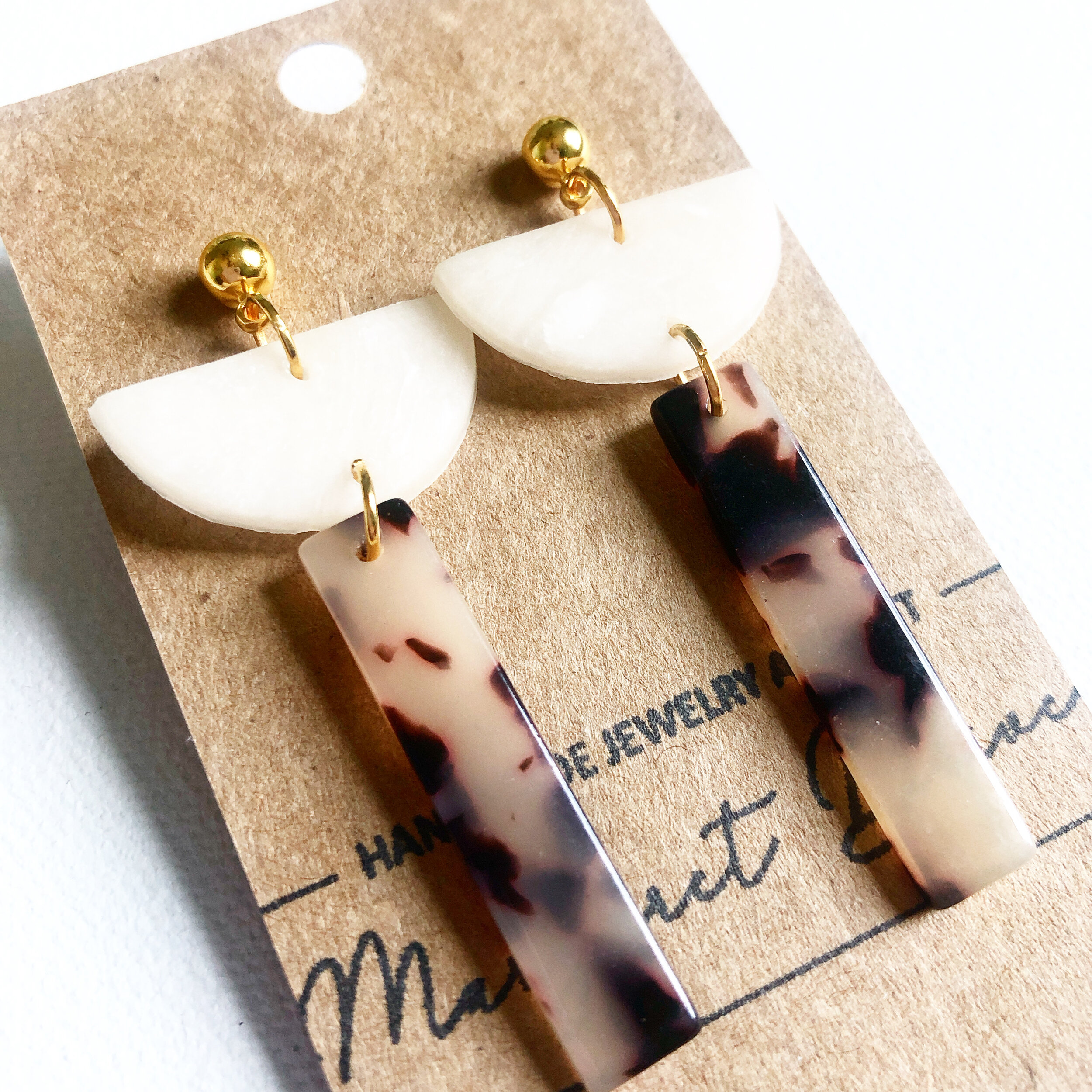 Tortoise-Geometric Earring