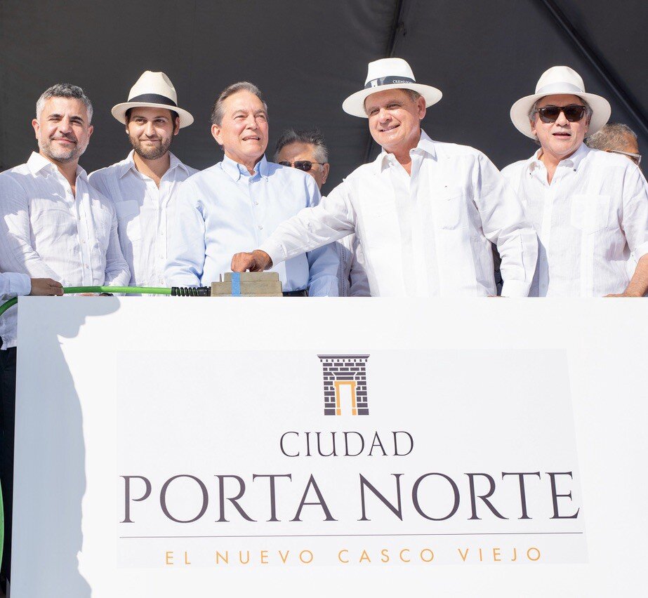 Minister Rafael Sabonge, Henry Faarup Humbert, President Nito Cortizo, Ing. Henry Faarup Mauad, Ramiro Rojas Pardini.