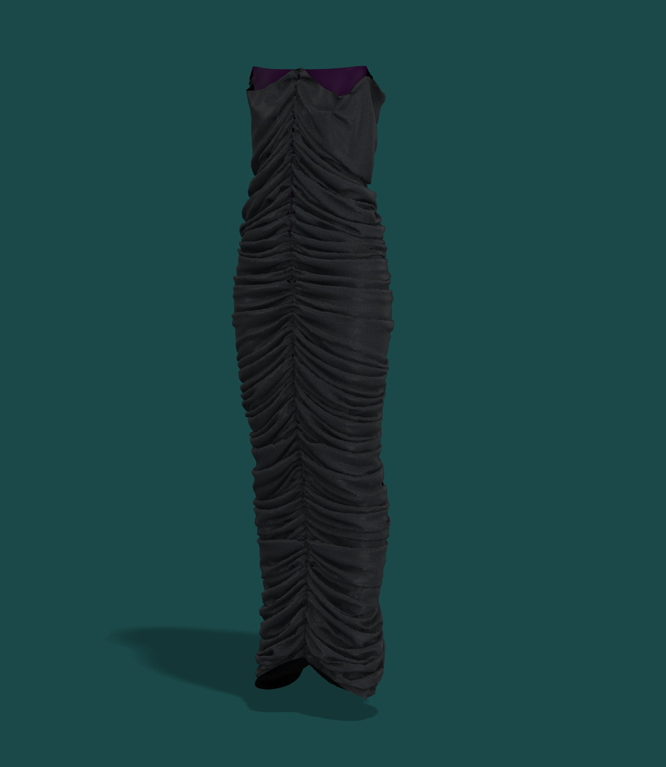 Raw Denim Pleated Dress