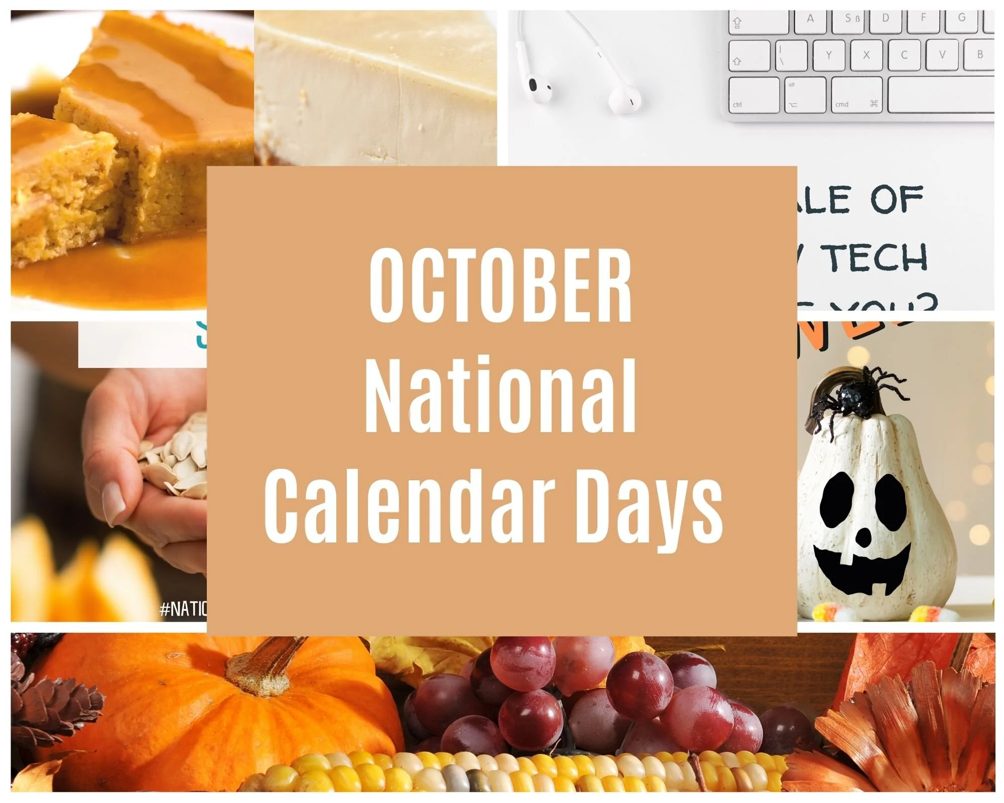 October National Calendar Days Graphics